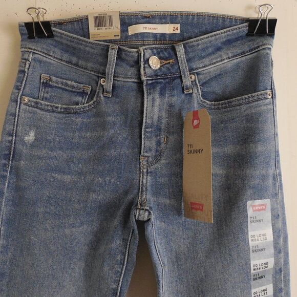 536436.....Levis 711 Skinny Jeans Size 24 W24 L32 - Picture 3 of 6
